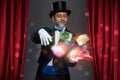 Magician have magic in his hands Royalty Free Stock Photo