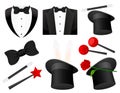 Magician icons Royalty Free Stock Photo