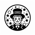 Magician Icon With Mcdonaldpunk Style And Victorian-inspired Illustrations