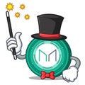 Magician Maker coin mascot cartoon