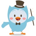 Magician owl mascot collection stock Royalty Free Stock Photo