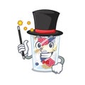 Magician parfait isolated with in the cartoon