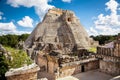 Magician Piramide del adivino in ancient Mayan city Uxmal, Mex