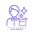 Magician pixel perfect gradient linear vector icon