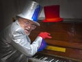 Magician playing the piano