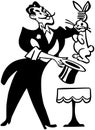 Magician Pulling Rabbit From Hat Royalty Free Stock Photo