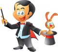 Magician Rabbit Trick Royalty Free Stock Photo
