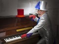 Magician playing the piano