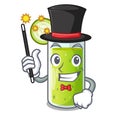 Magician sweet cucumber juice isolated on mascot