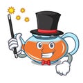 Magician transparent teapot character cartoon