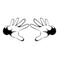 Magicians hands icon, icon cartoon