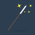 Magicians magic wand vector illustration