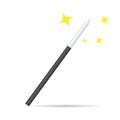 Magicians magic wand vector illustration on white