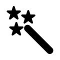 Magicstick vector glyph flat icon