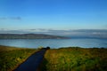 Magilligan point and Donegal from Binevinagh mountain Royalty Free Stock Photo