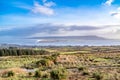 Magilligan Point in Northern Ireland seen from The Warren in Donegal - Ireland Royalty Free Stock Photo