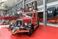 The Fire Magirus is a beautiful piece of history adorning the firefighting equipment. Technical Museum Speyer, Germany Royalty Free Stock Photo