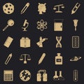 Magistracy icons set, simple style