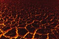 Magma is full of lava, Lava ground background, Global warming Royalty Free Stock Photo