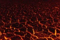 Magma is full of lava, Lava ground background, Global warming Royalty Free Stock Photo