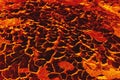 Magma is full of lava, Lava ground background, Global warming Royalty Free Stock Photo