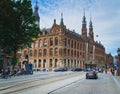 The Magna Plaza, a shopping mall in a neo-Gothic building, in Amsterdam, Netherlands