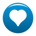 Magnanimous heart icon blue Royalty Free Stock Photo