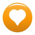 Magnanimous heart icon orange Royalty Free Stock Photo