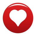 Magnanimous heart icon vector red Royalty Free Stock Photo