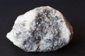 Magnesite mineral on black