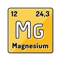 magnesium chemical element color icon vector illustration