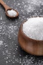 Magnesium chloride flakes, ionic mineral compound - Sea salt Royalty Free Stock Photo