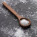 Magnesium chloride flakes, ionic mineral compound - Sea salt Royalty Free Stock Photo