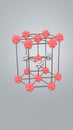 Magnesium Crystal Lattice Model 3D Illustration Royalty Free Stock Photo