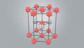 Magnesium Crystal Lattice Model 3D Illustration Royalty Free Stock Photo