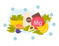 Magnesium Foods Composition Royalty Free Stock Photo
