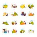 Magnesium Foods Icons Set Royalty Free Stock Photo