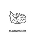 Magnesium icon. Element of row matterial icon. Thin line icon for website design and development, app development. Premium icon