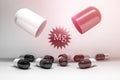 Magnesium Mg supplement pills capsules Royalty Free Stock Photo