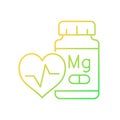 Magnesium supplements gradient linear vector icon