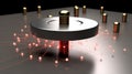 A magnet attracting metal objects, visualizing the magnetic force and its interaction with electric currents