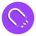 magnet badge icon. Simple glyph, flat vector of Education icons for ui and ux, website or mobile application