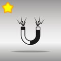Magnet black Icon button logo symbol Royalty Free Stock Photo