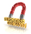 Magnet formed by business words attracting