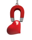 Magnet heart Royalty Free Stock Photo