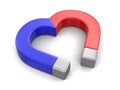 Magnet heart (clipping path included) Royalty Free Stock Photo