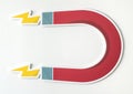Magnet horseshoe magnetic icon isolated Royalty Free Stock Photo