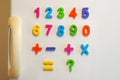 Magnet numbers Royalty Free Stock Photo