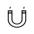 Magnet outline icon. Symbol, logo illustration for mobile concept and web design.
