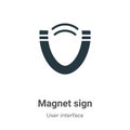 Magnet sign vector icon on white background. Flat vector magnet sign icon symbol sign from modern user interface collection for